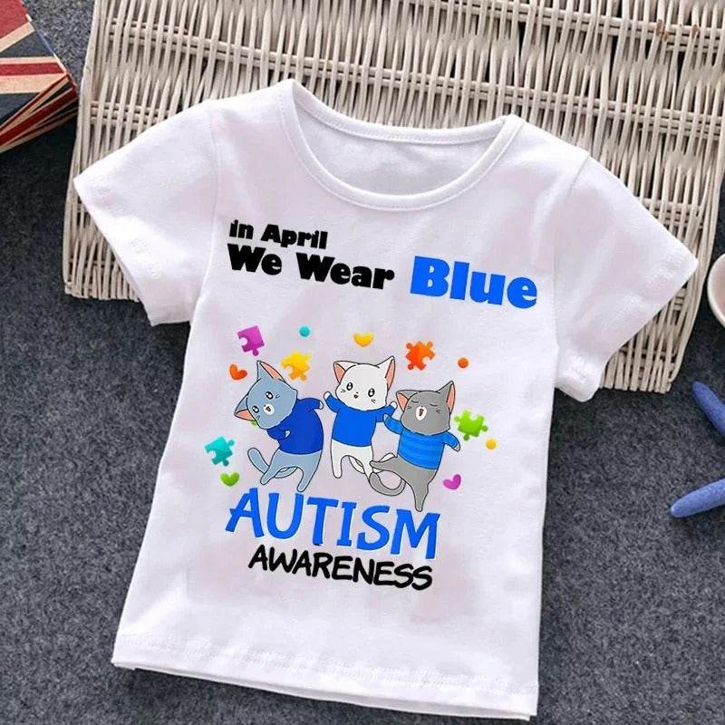 Kids With Autism T-Shirt – Puzzle Design Top for Children and Adults - Pasha