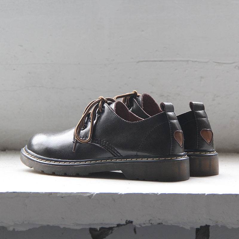 Retro Flat Leather Shoes for Women - Pasha