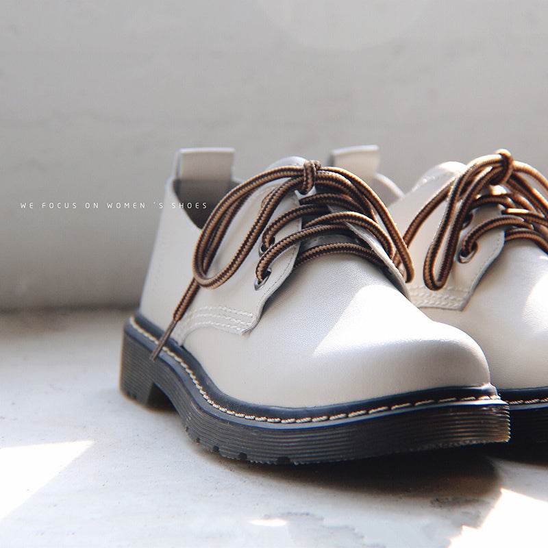 Retro Flat Leather Shoes for Women - Pasha