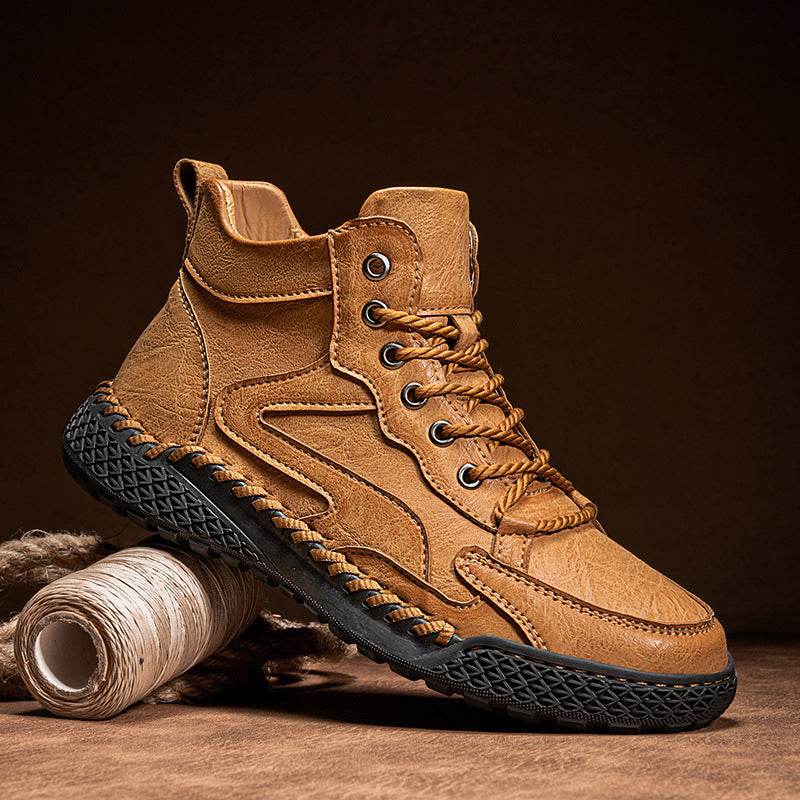 Men's High Top Leather Boots – Casual & Outdoor - Pasha