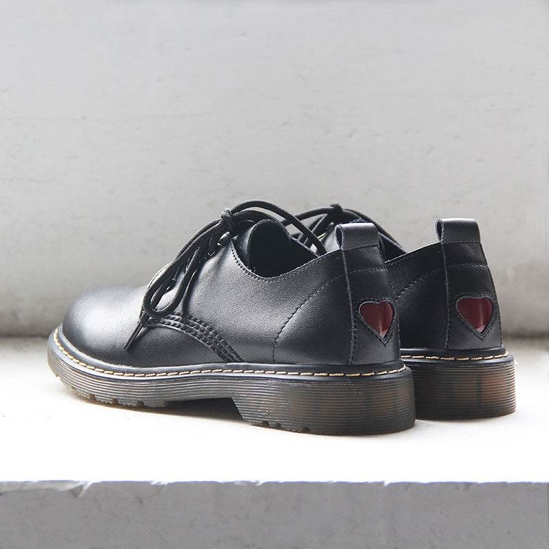 Retro Flat Leather Shoes for Women - Pasha