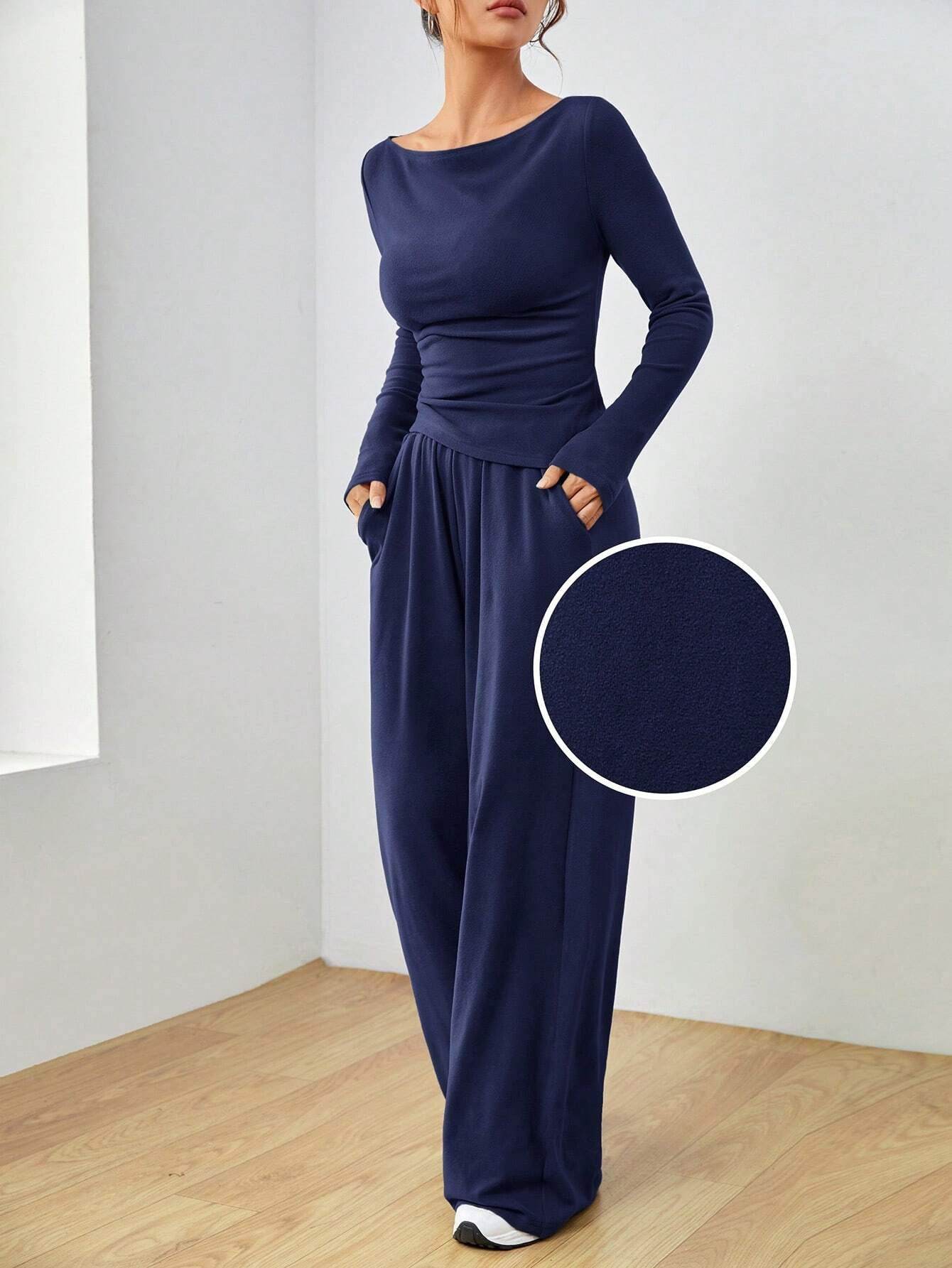Women´s irregular casual long sleeve jumpsuit-asymmetric and modern touch - Pasha