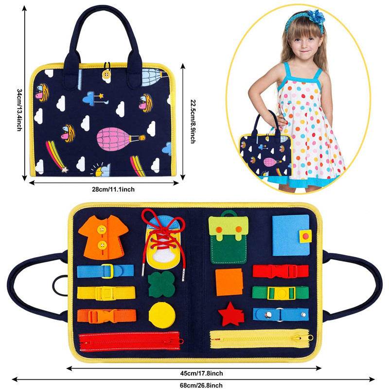 Children´s Educational Early Leraning Dressing Board-Motor Skills for Kids - Pasha