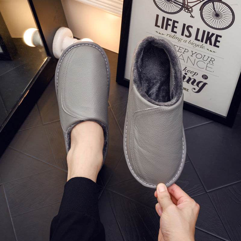 Household Slippers with genuine leather for women - Pasha