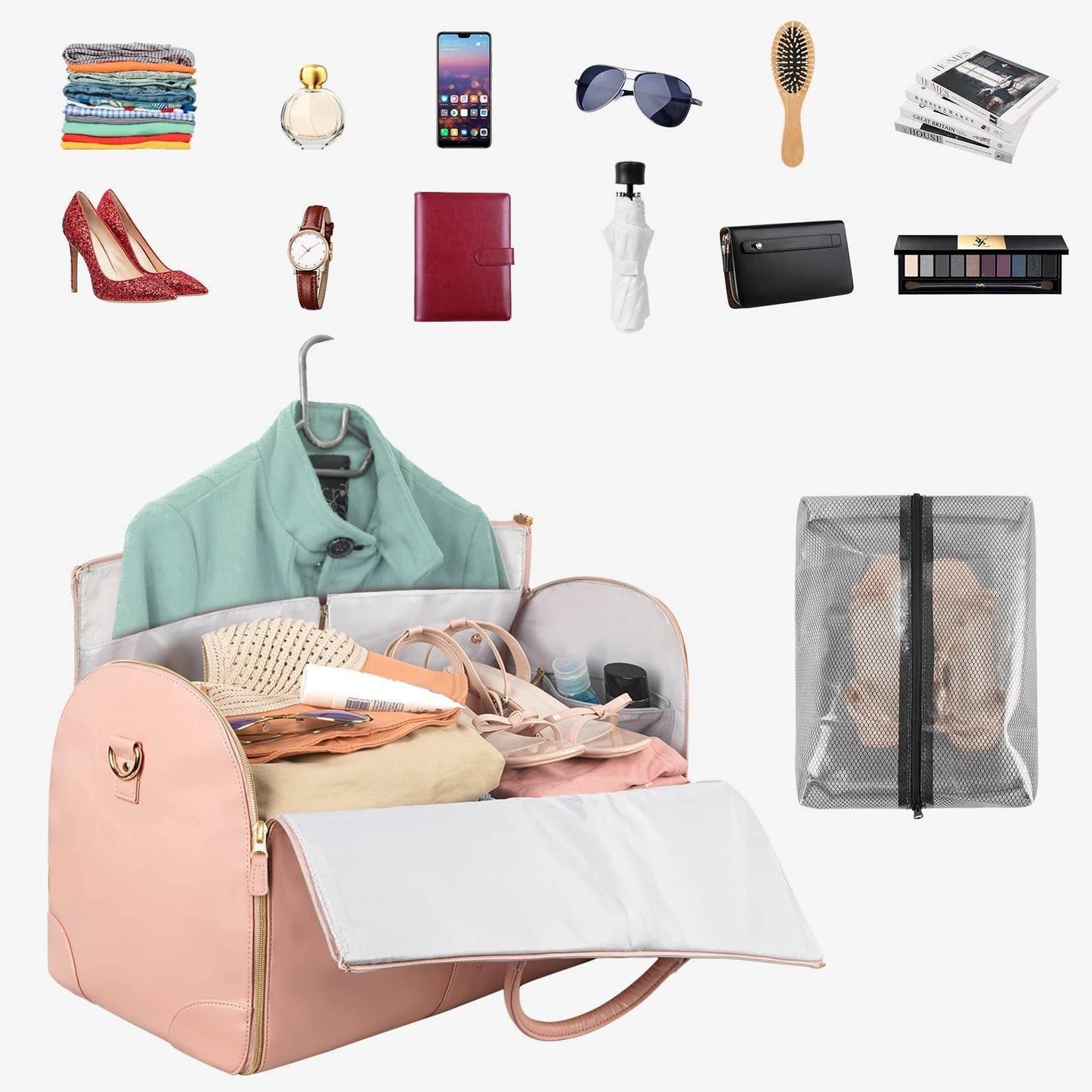 Waterproof Leather Travel Bag – Unisex & Foldable - Pasha
