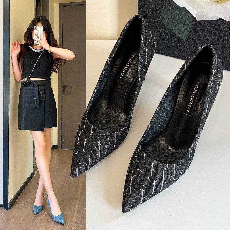 Stiletto High Heels Denim Style - Pasha
