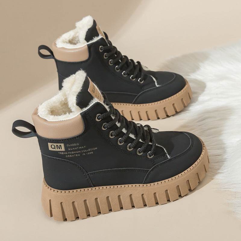 All-Match Velvet Cotton Booties for women - Pasha