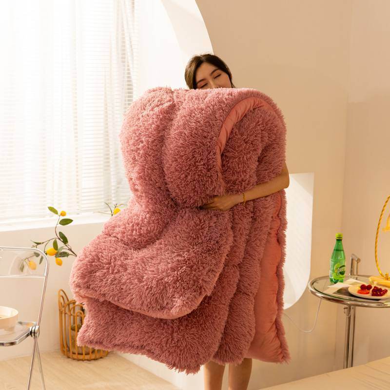 Super Soft Long Fleece Mink Crystal Velvet Thickened Warm Winter Quilt - Pasha