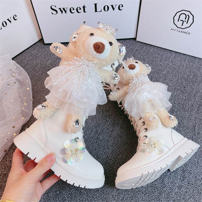 New Style Girls Leather Bear Boots – Stylish and Comfortable Boots for Girls - Pasha