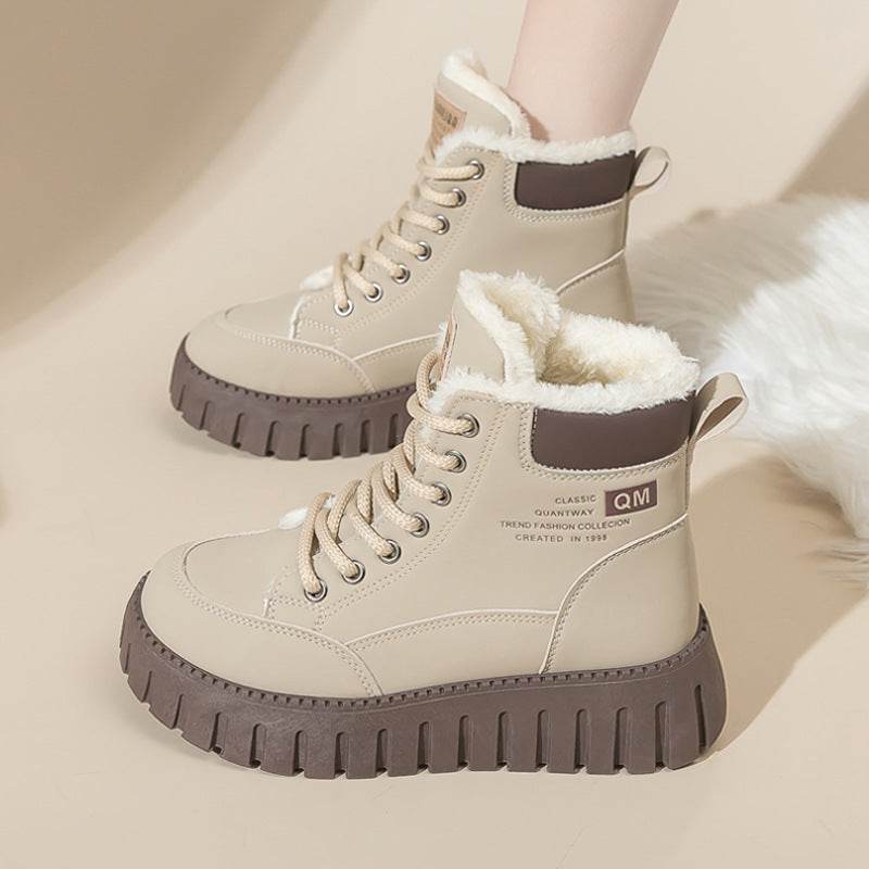 All-Match Velvet Cotton Booties for women - Pasha
