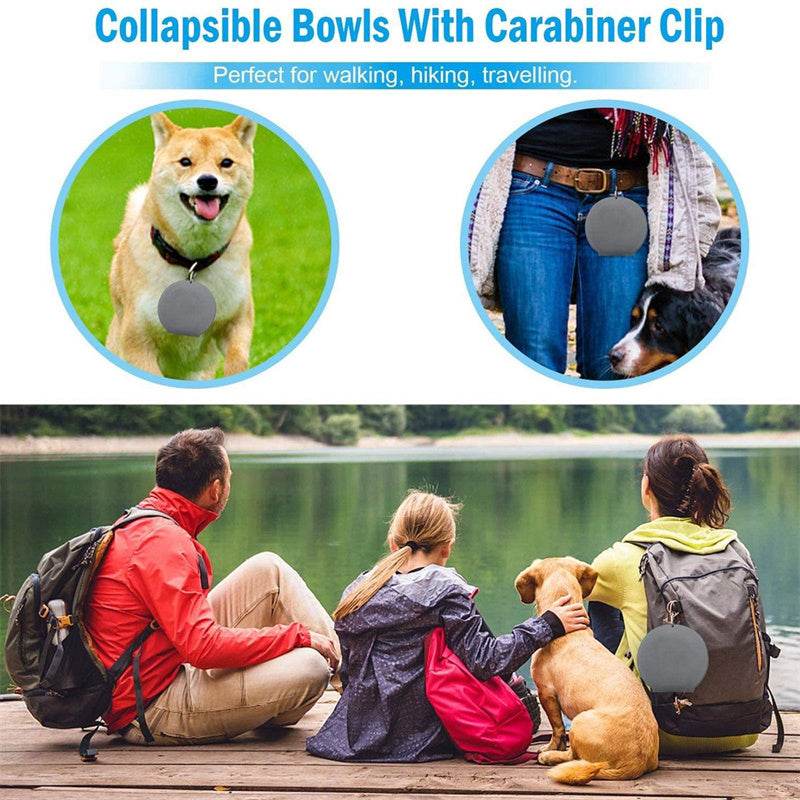 Foldable Rubber Double Bowl for Pets – Ideal for Feeding & Travel - Pasha