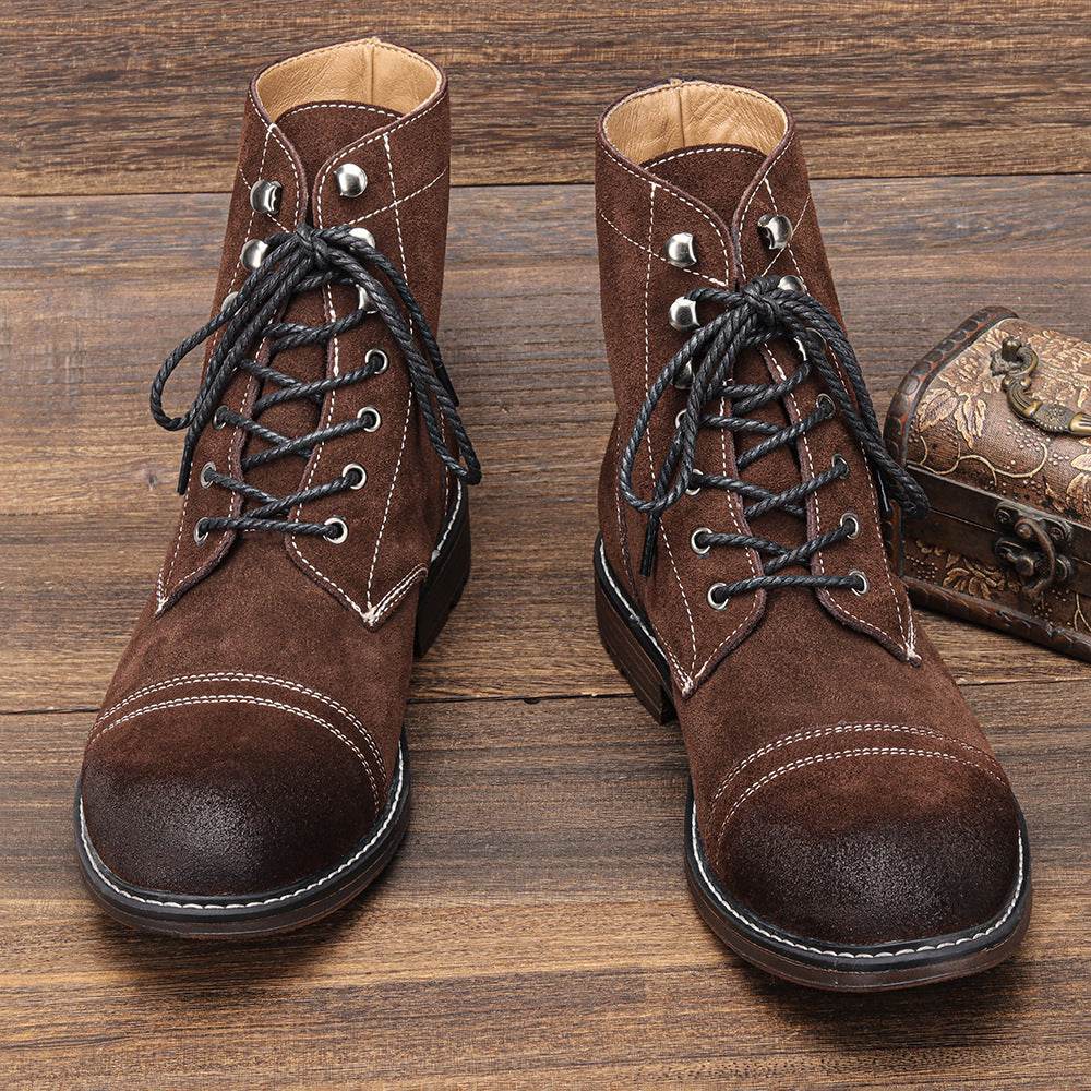 Men's Martin Retro Boots – Cowhide & Classic Style - Pasha