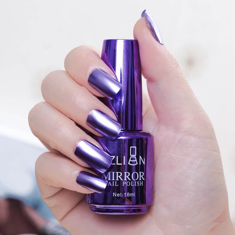 Mirror Silver Nail Polish – Metallic Stainless Steel Color - Pasha