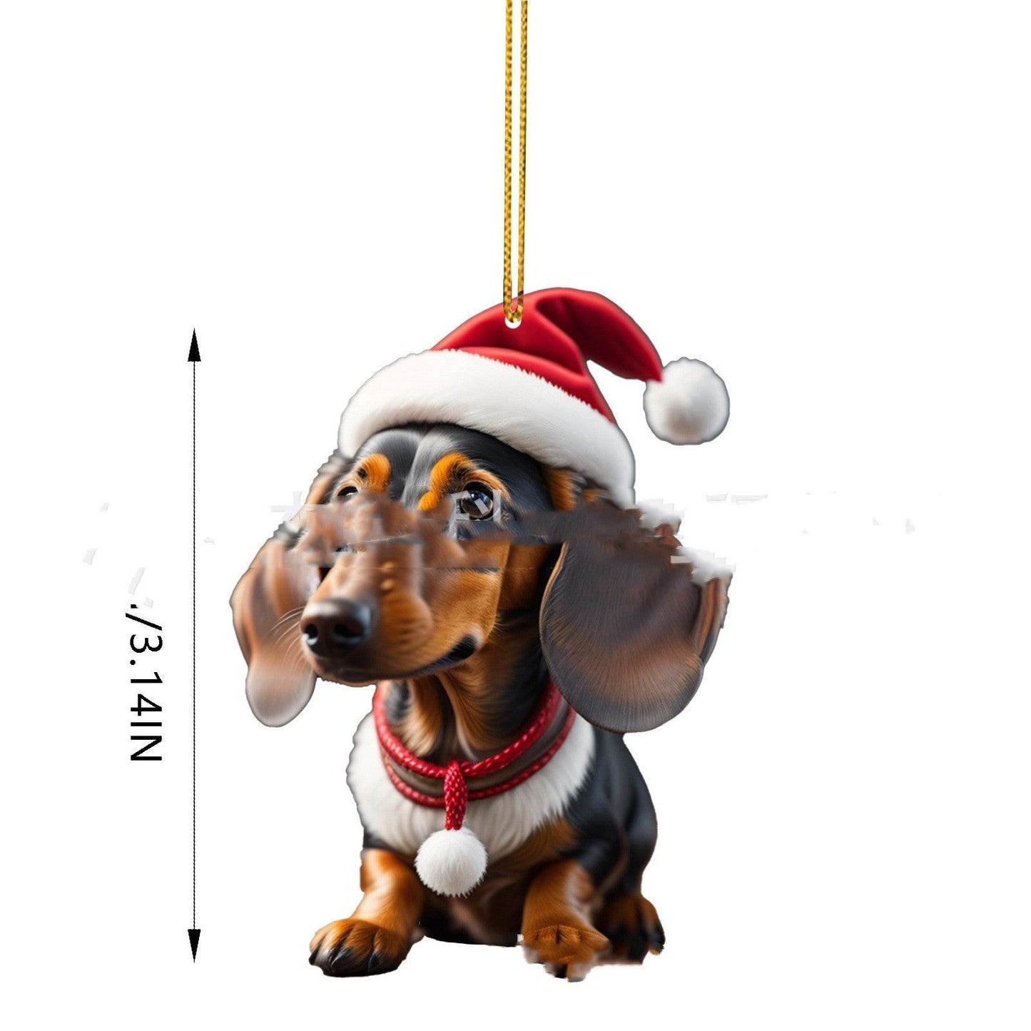 Acrylic Christmas Ornament with Dachshund Design – Festive Dog Lover Gift & Holiday Tree Decoration - Pasha