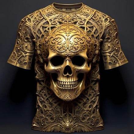 Men´s 3D Skull Pattern T-Shirt-unique and striking design - Pasha