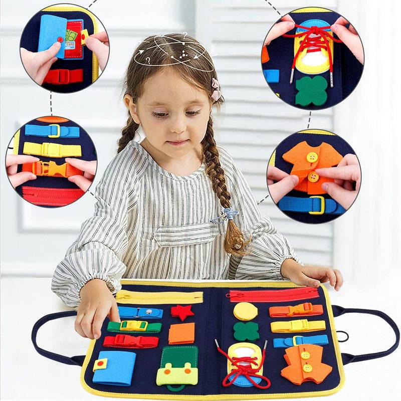 Children´s Educational Early Leraning Dressing Board-Motor Skills for Kids - Pasha