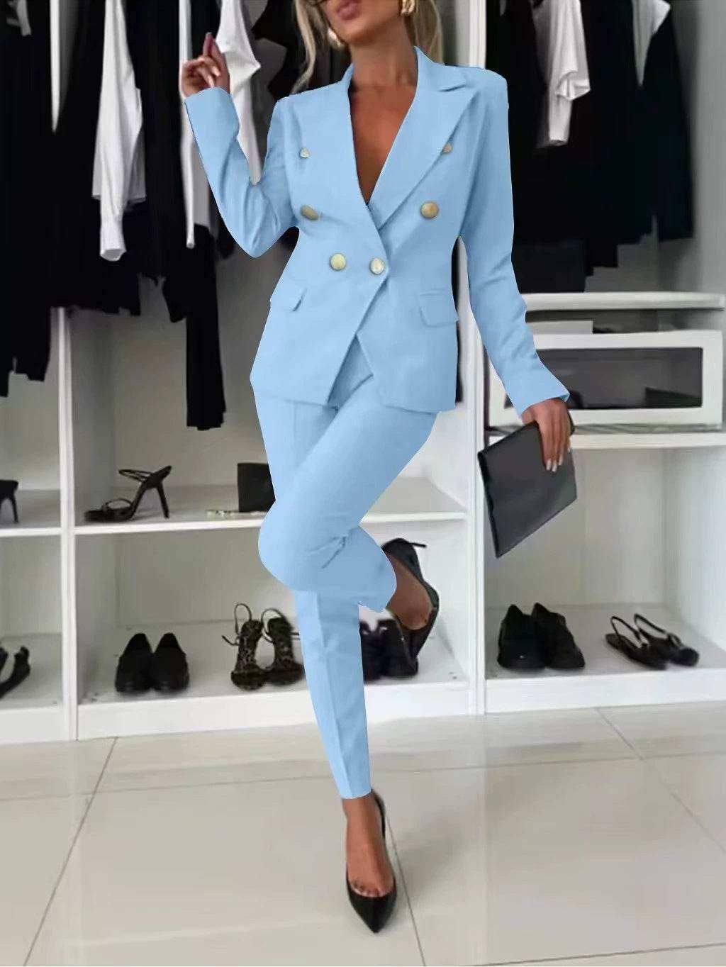 Women's Casual Solid Color Suit Set - Pasha Store - Pasha