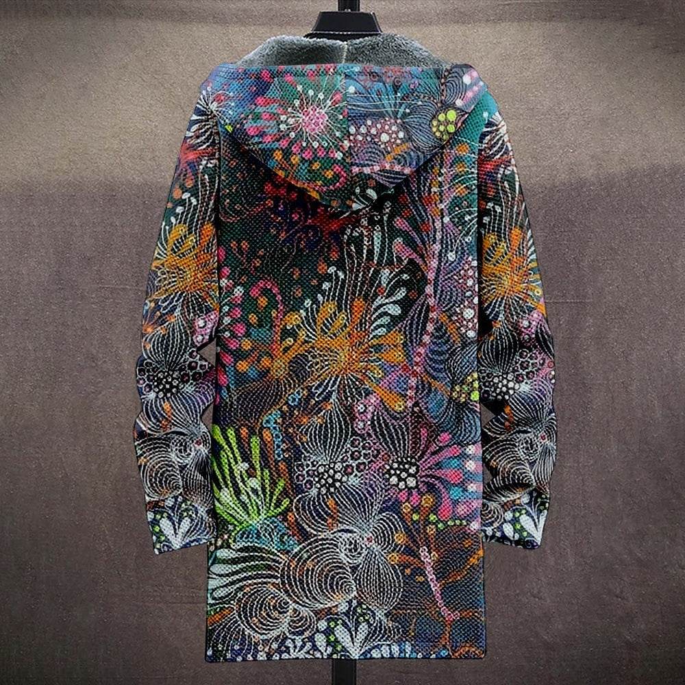 Men´s Zipper Hooded Cardigan Cotton-Padded Jacket Retro Style - Pasha