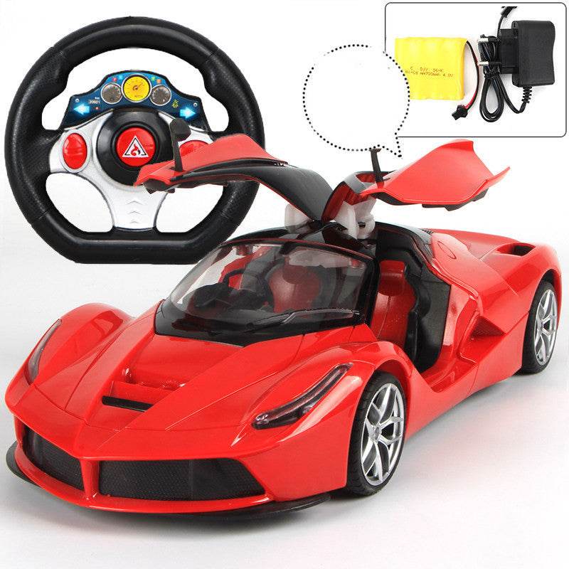Kid´s Racing Car with Steering Wheel-Door Opening Car - Pasha