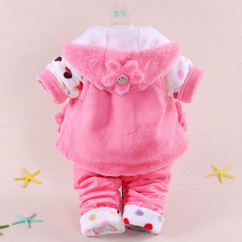 Charming Autumn Three-Piece Set for Girls (1-2 Years) – Fun Cartoon Design & Eco-Friendly - Pasha