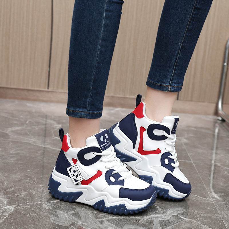 Color Matching Autumn And Winter Casual Shoes Women - Pasha