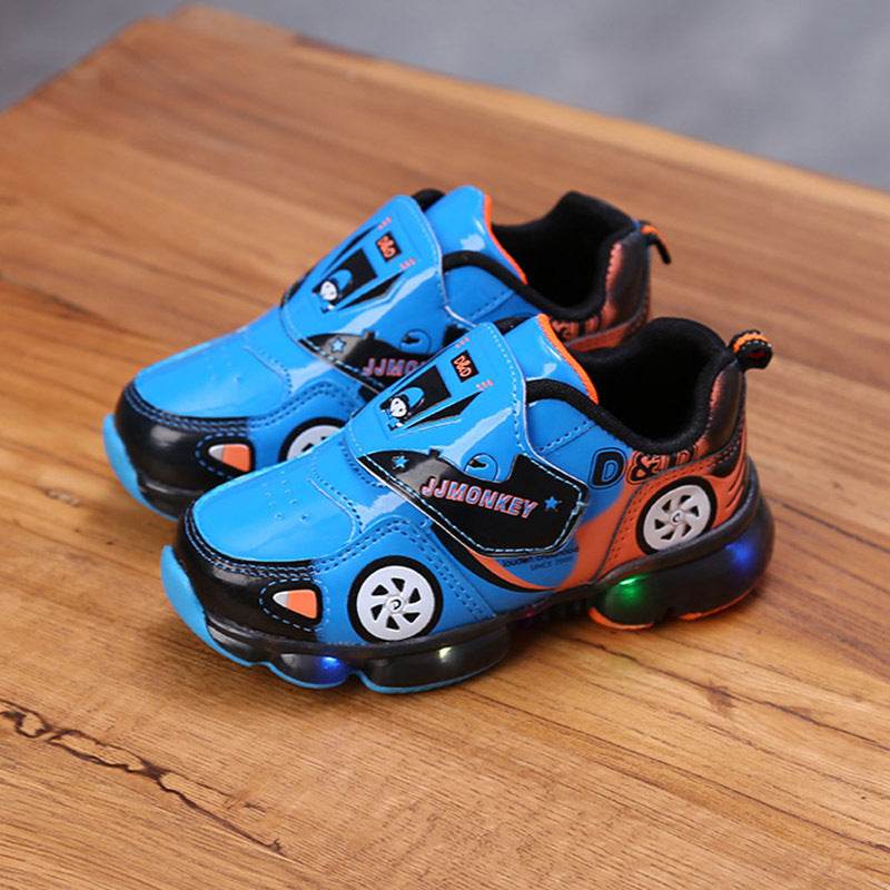 Kids Light-Up Running Shoes – Waterproof Sneakers with Cartoon Design - Pasha