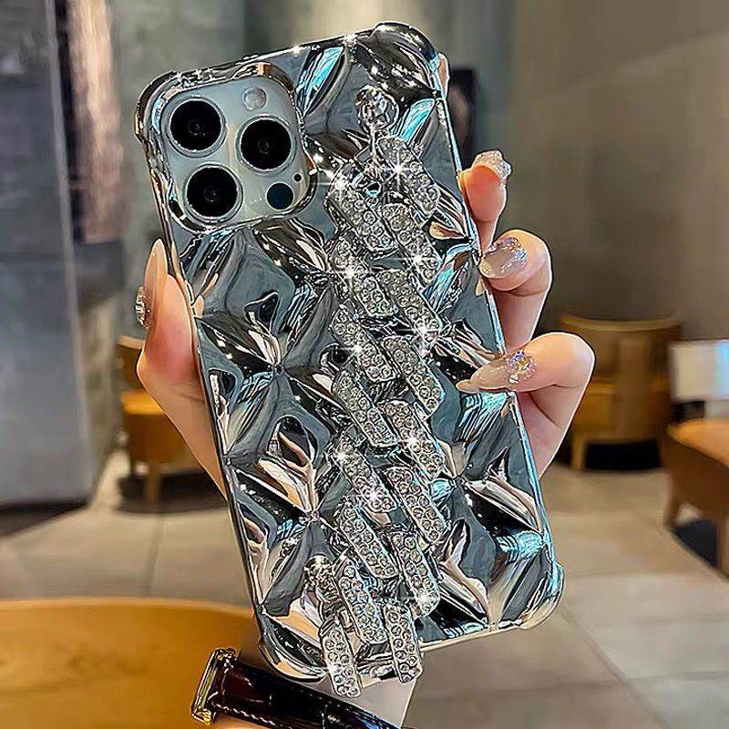 Luxury Diamond Bracelet Phone Case for iPhone - Elegant TPU Protection with Chain Design - Pasha
