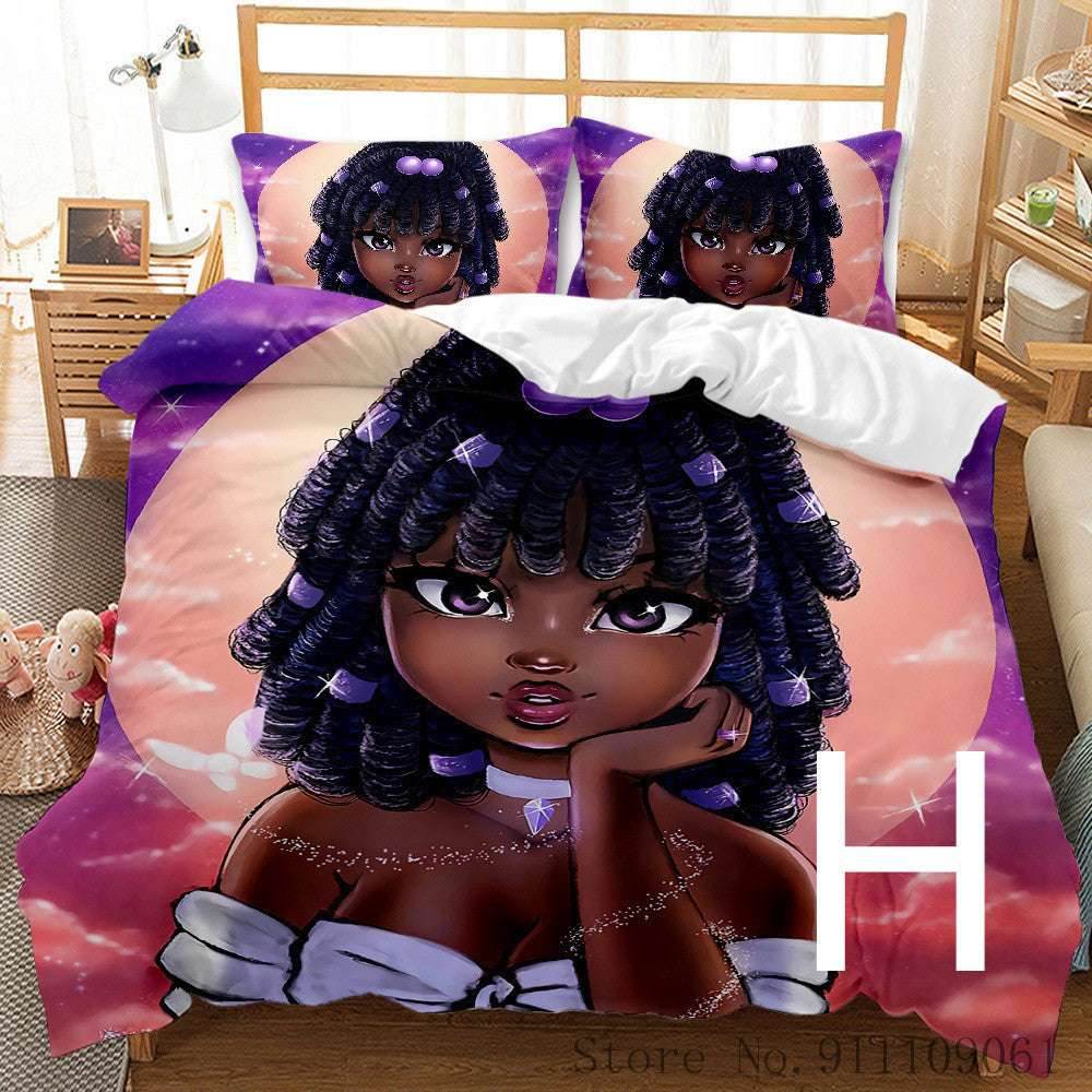 African Girl Bedding Set – For Children's Room - Pasha