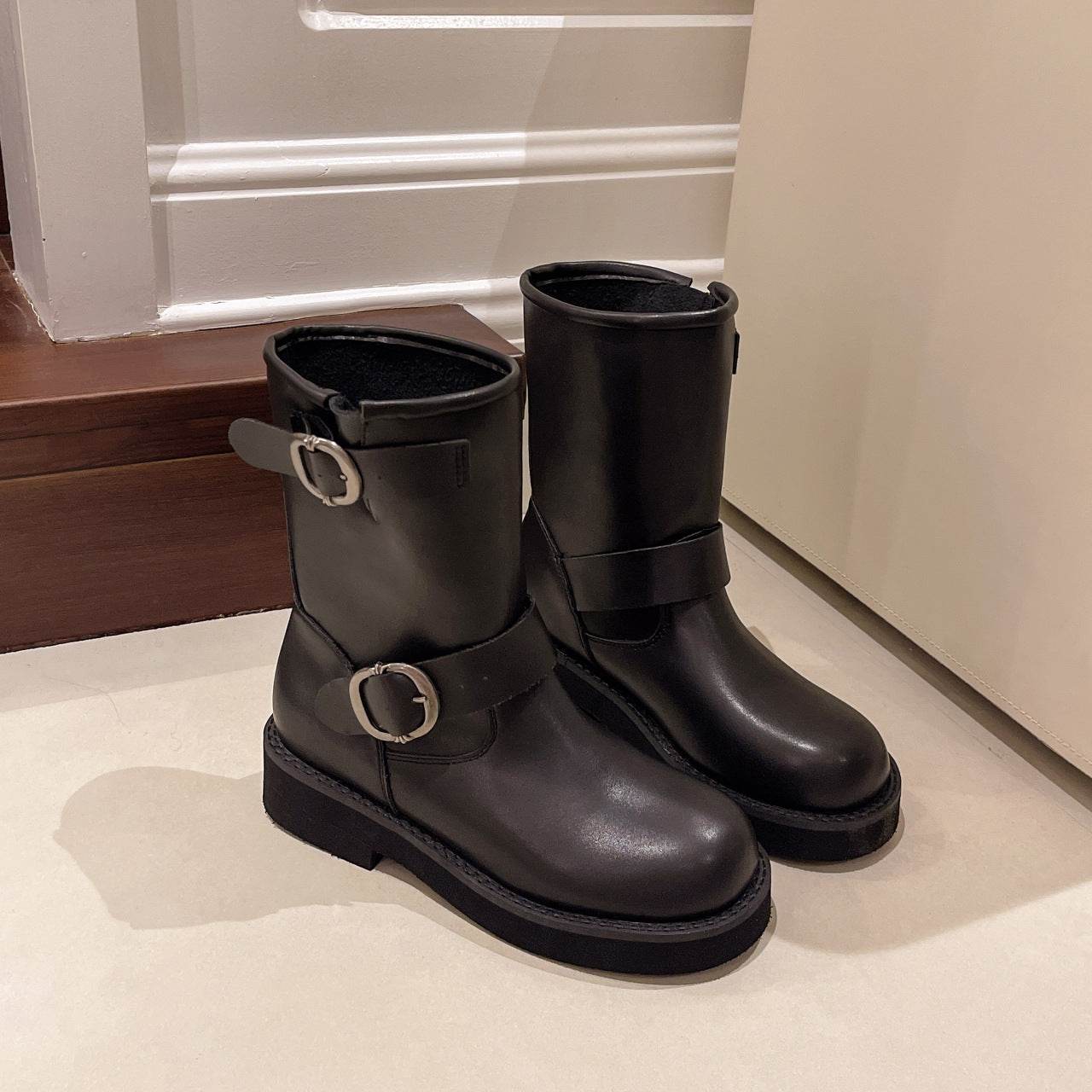 Round Toe Vintage Martin Boots for women - Pasha