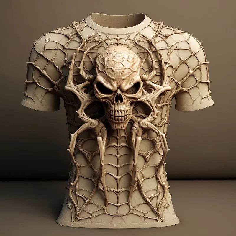 Men´s 3D Skull Pattern T-Shirt-unique and striking design - Pasha