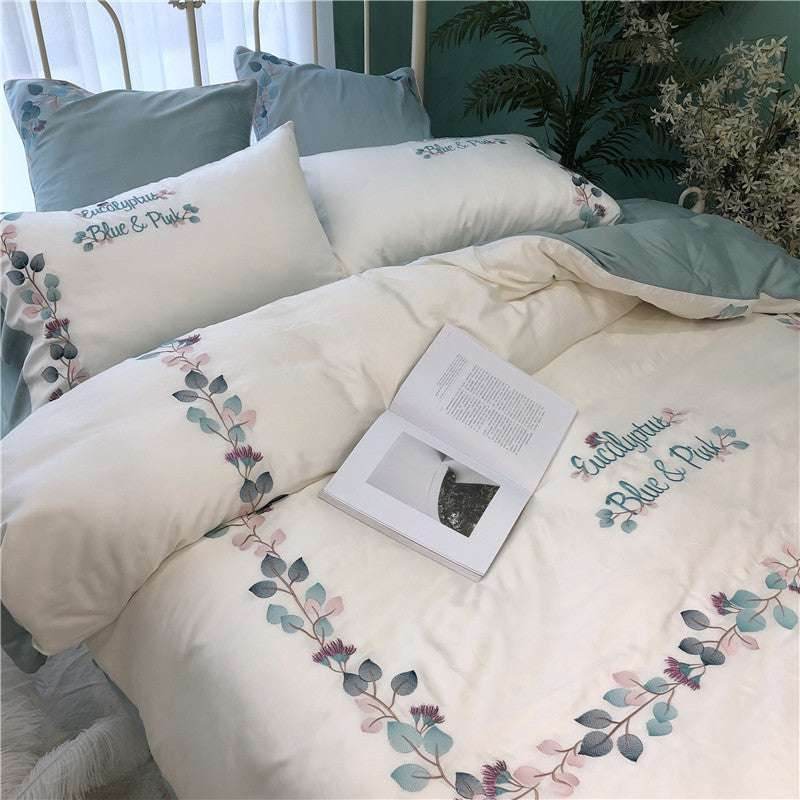 Lyocell Embroidered Bedding Set – Silky & Luxurious - Pasha