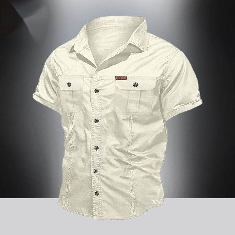 Men´s Summer Workwear Look with Short Sleeves-pure cotton - Pasha
