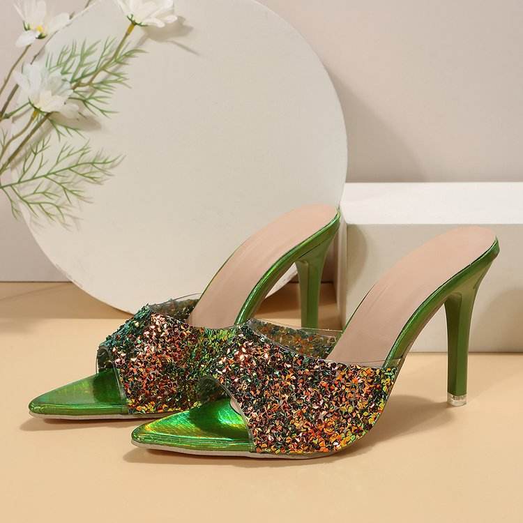 Women's Sequin High Heels Sandals - Pasha Store - Pasha