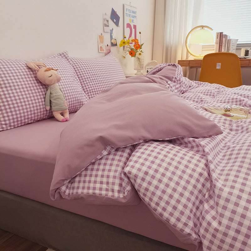 Washed Cotton Bedding Set – Modern Minimalist Style - Pasha