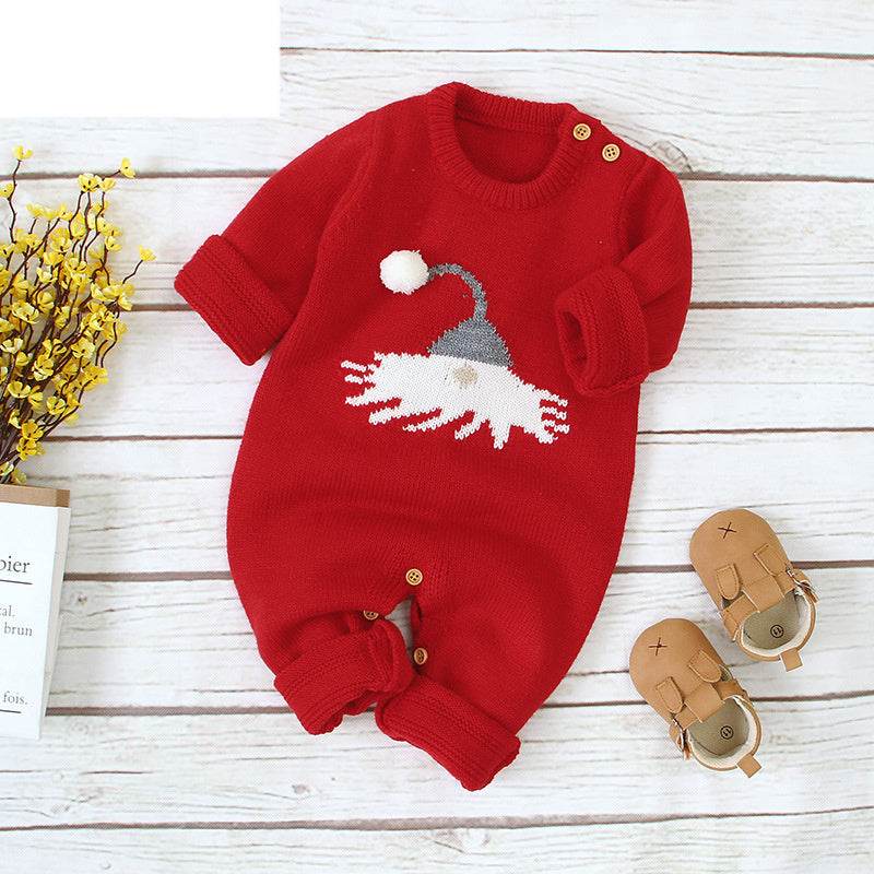 Cartoon Christmas Reindeer Baby Romper – Cozy & Stylish Winter Outfit for Boys and Girls - Pasha