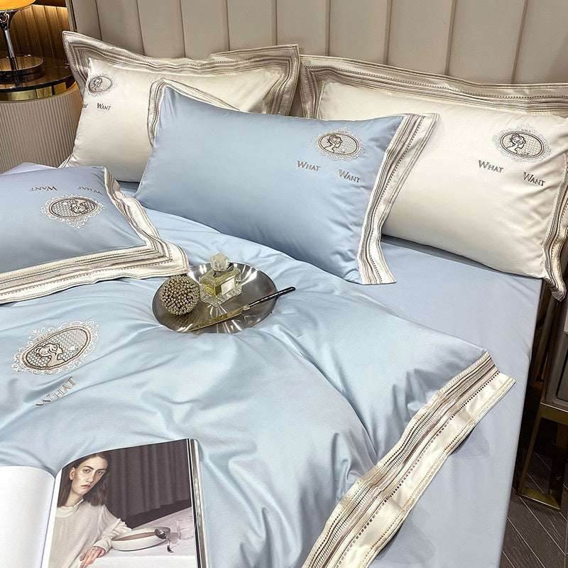 Cotton Satin Bedding Set – Elegant & Plain Color - Pasha