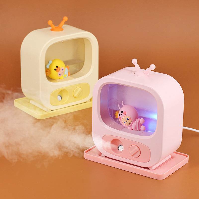 Creative Home Desktop Mini TV-Shaped Humidifier with Ambient Lighting - Pasha