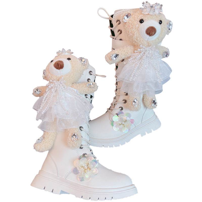New Style Girls Leather Bear Boots – Stylish and Comfortable Boots for Girls - Pasha