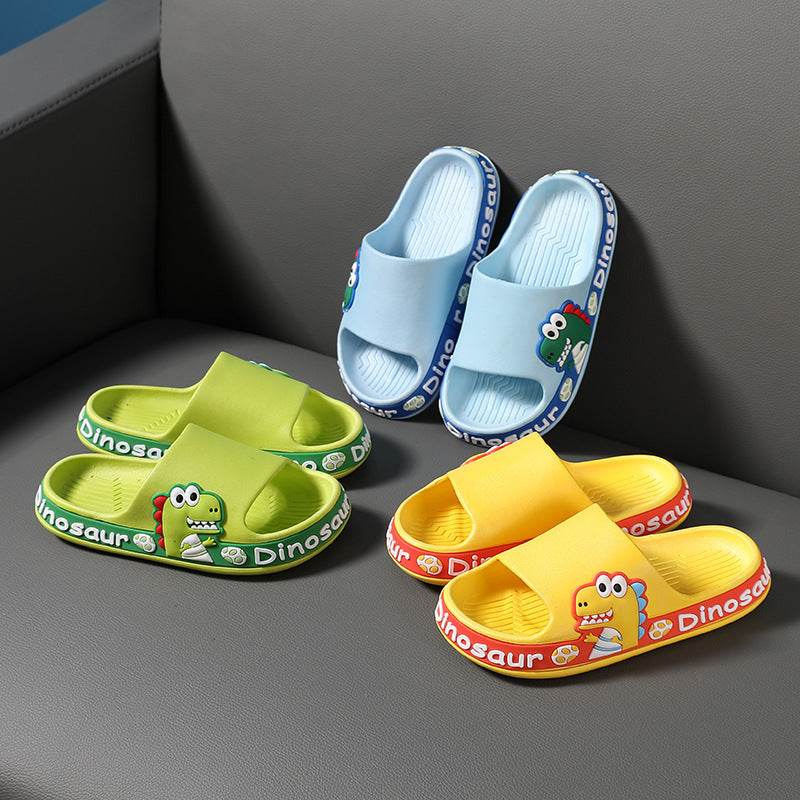 Kids' Non-Slip PVC Slippers – Yellow, Green, Blue & Pink, Comfortable & Durable for Indoor Use - Pasha