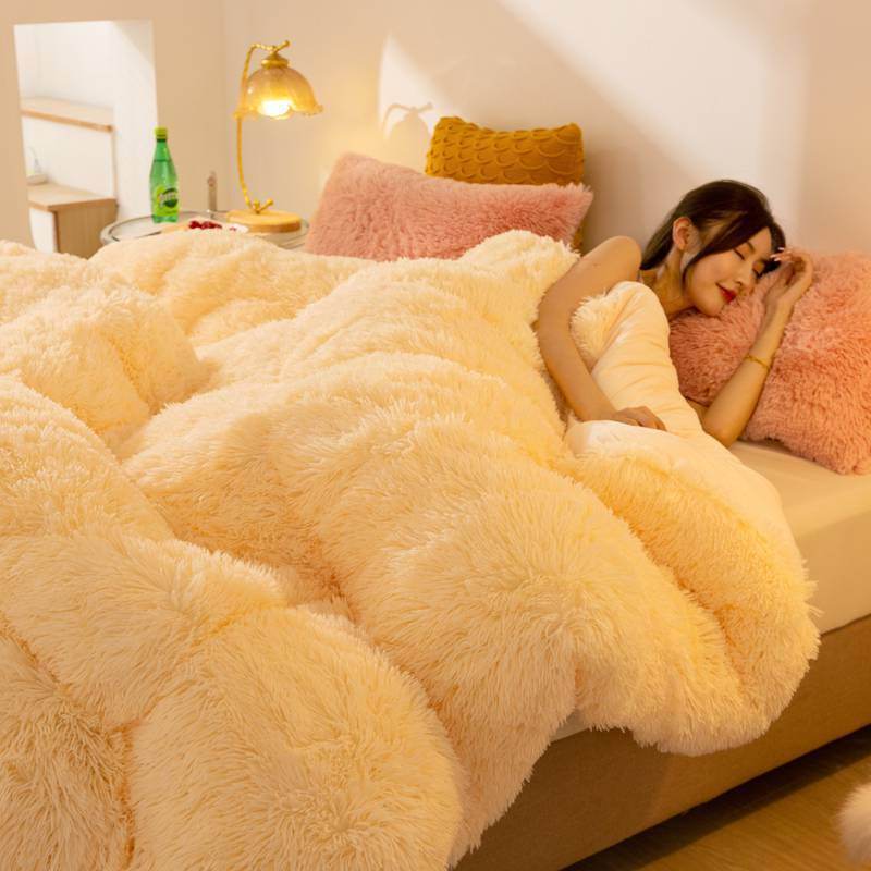 Super Soft Long Fleece Mink Crystal Velvet Thickened Warm Winter Quilt - Pasha