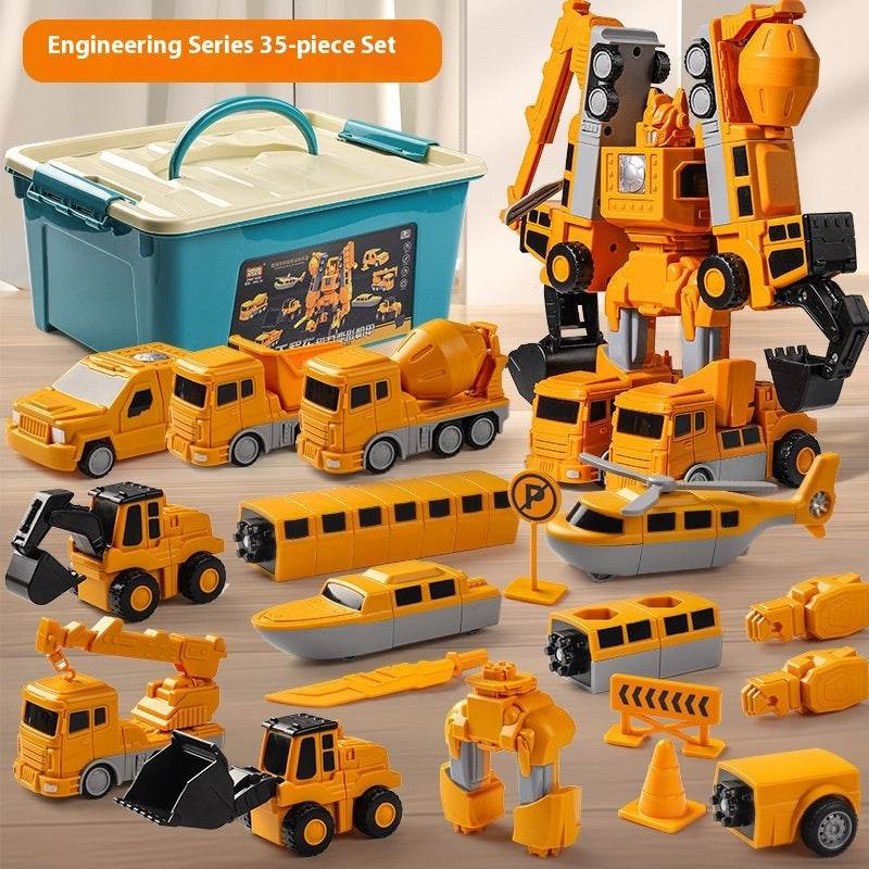 Magnetic Deformation Engineering Car-Kids creativity 35 Pcs - Pasha