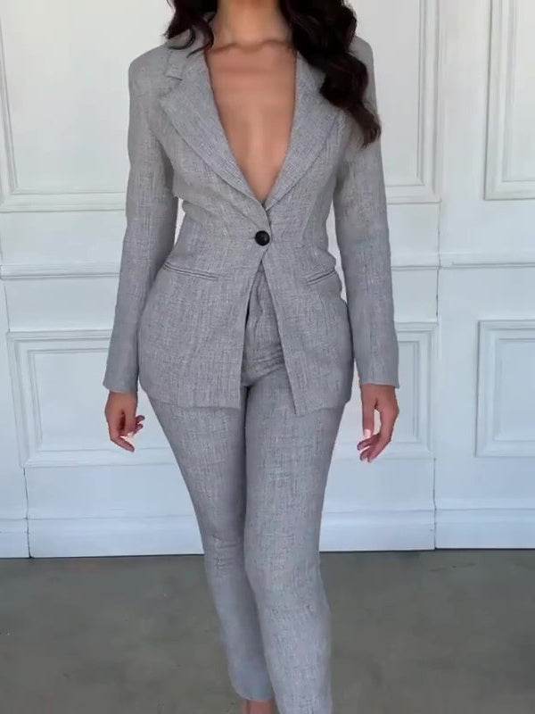 Women's High-Waisted Pants Set – Elegant & Stylish - Pasha