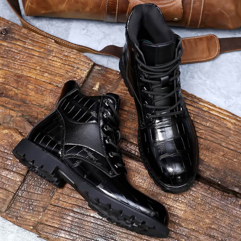 Men's Vintage Leather Shoes – Mid-Top & Classic - Pasha