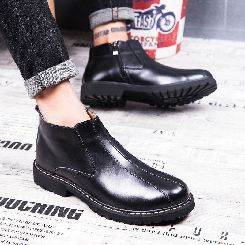 Men's Retro Martin Boots – Classic Cowhide Style - Pasha