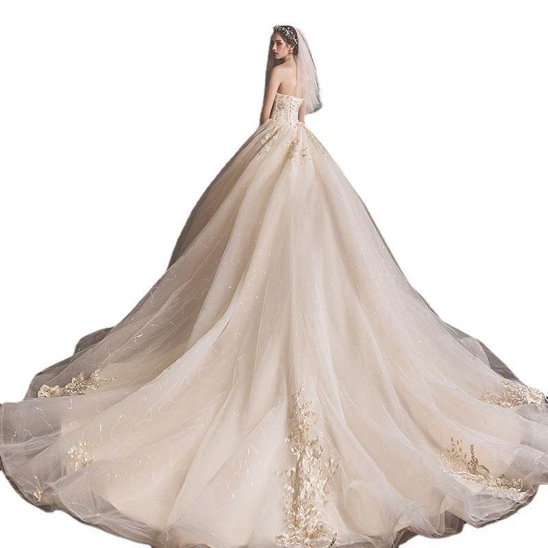 Romantic Mori Wedding Dress – Summer Tube Top Gown - Pasha