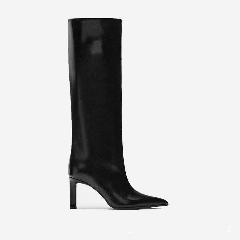 Exquisite leater high heel boots for women - Pasha