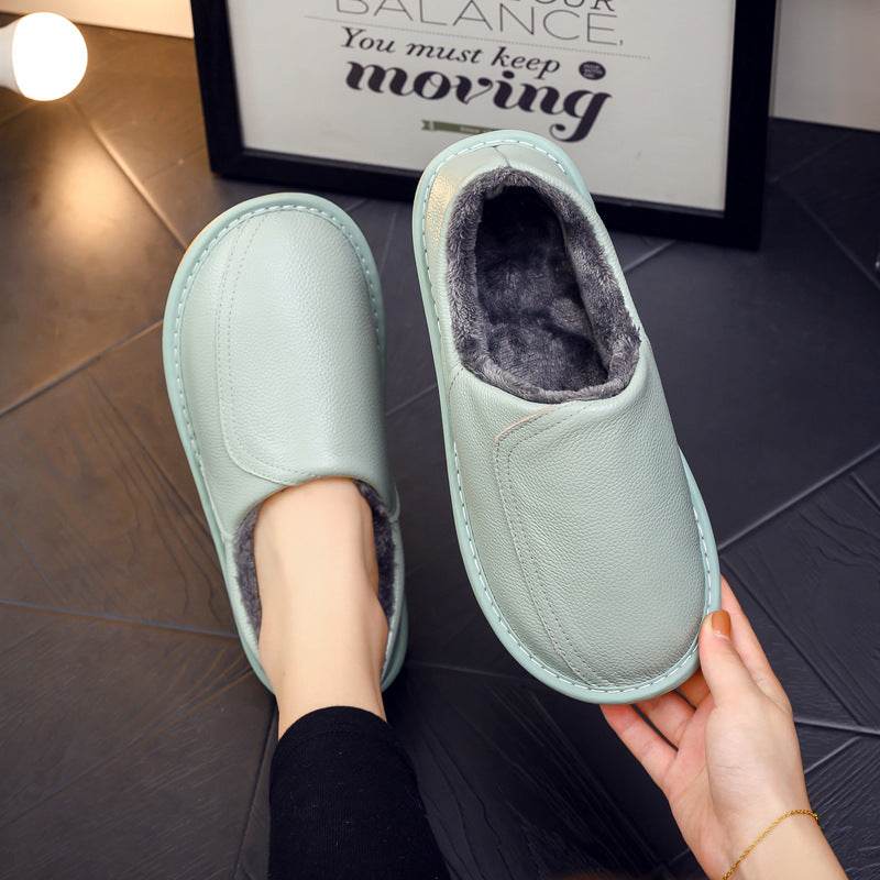 Household Slippers with genuine leather for women - Pasha