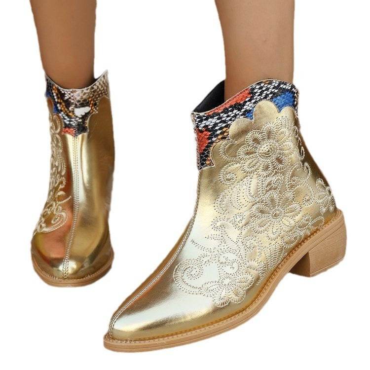 Extreme Golden Western Boots for women - Pasha