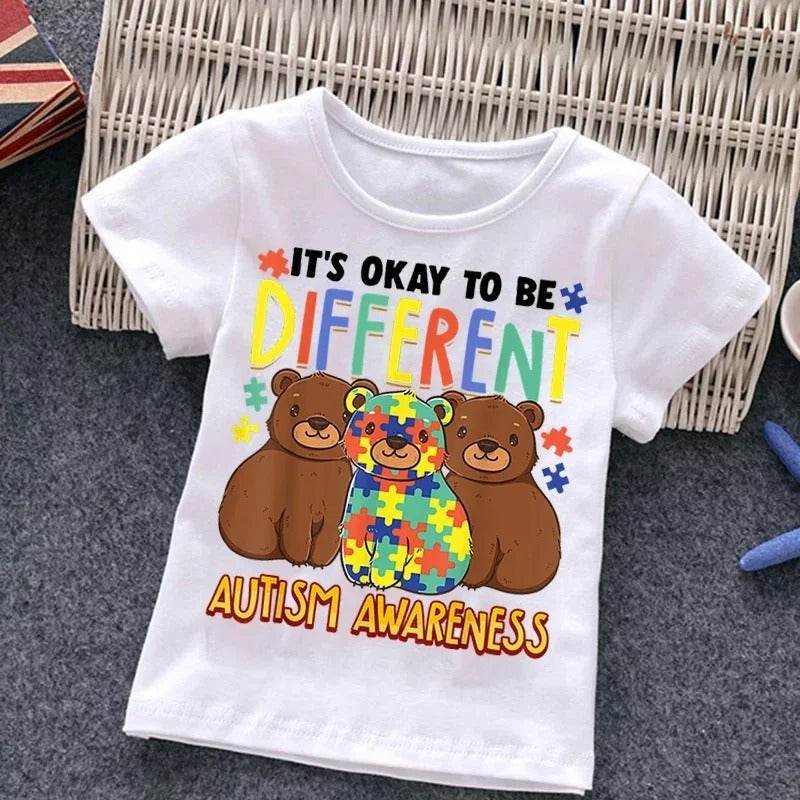 Kids With Autism T-Shirt – Puzzle Design Top for Children and Adults - Pasha