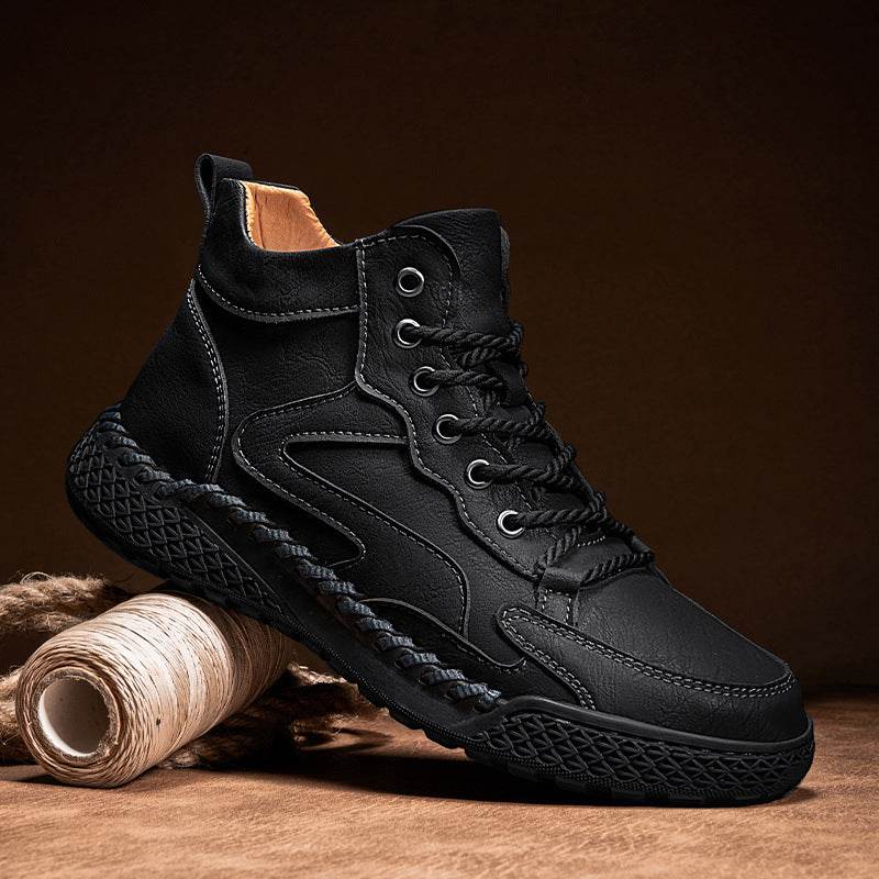 Men's High Top Leather Boots – Casual & Outdoor - Pasha